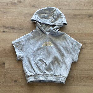 Zara Hooded Short-Sleeved Sweatshirt